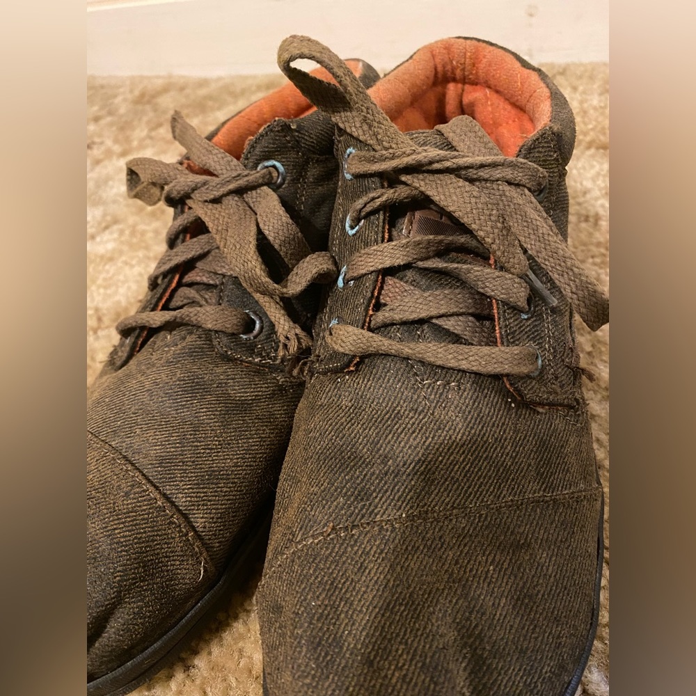 💫 Toms 7.5 Wide Lace up Shoes - Picture 6 of 11